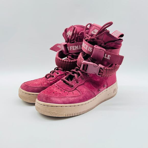 Nike Air Force 1 SF AF1 Womens 6 Burgundy Vintage Wine Force is Female - Picture 3 of 11